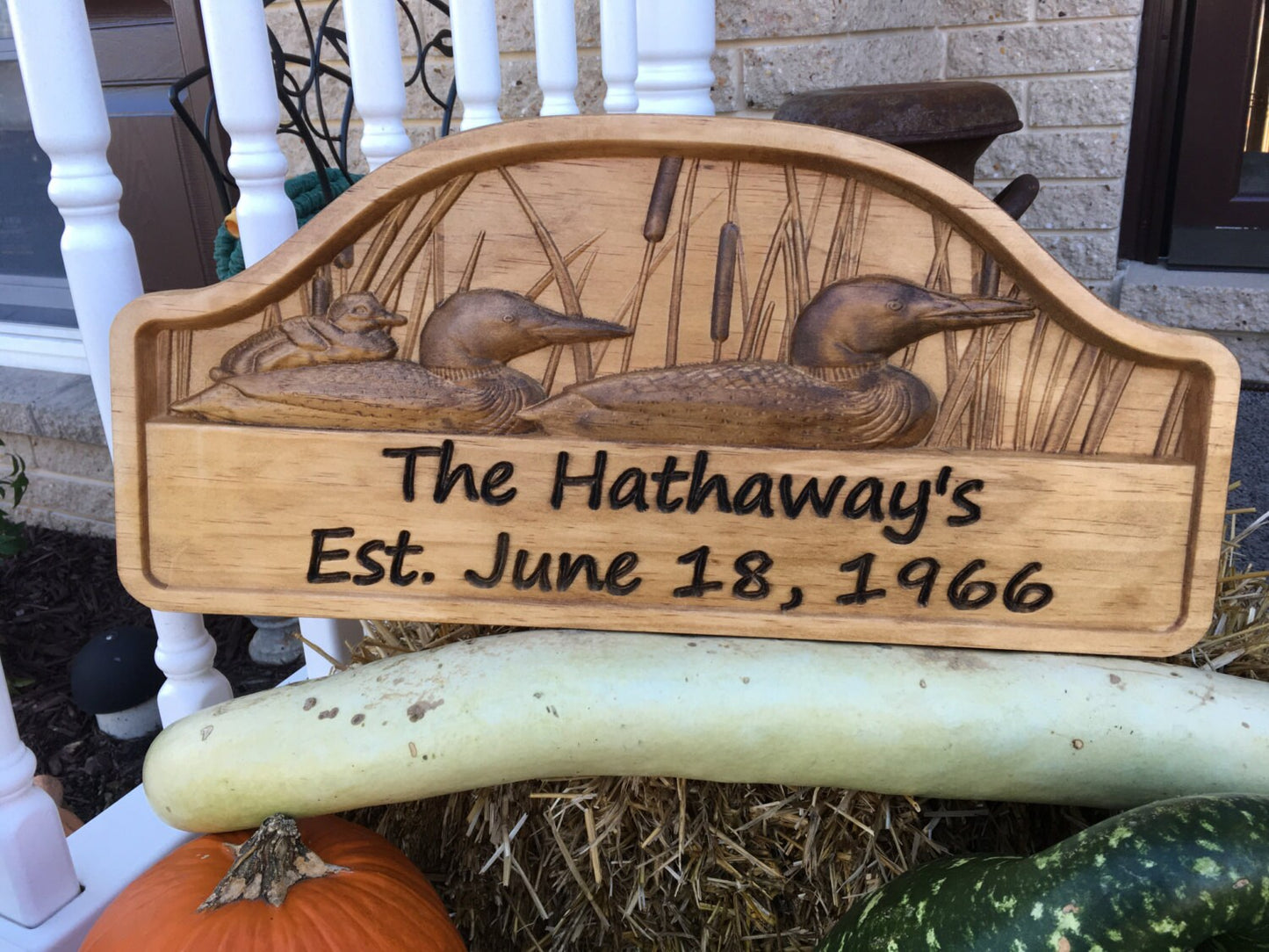 Personalized Loon Wood Sign Camping Cabin Lake Home Decor Rustic Custom Sign Wood Sign Anniversary Christmas Wedding Birthday Fathers Day