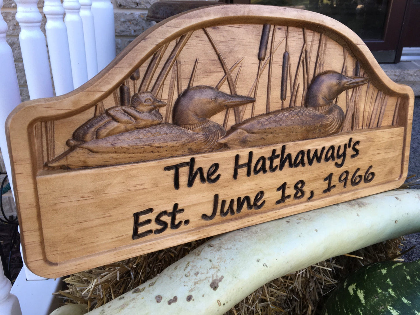 Personalized Loon Wood Sign Camping Cabin Lake Home Decor Rustic Custom Sign Wood Sign Anniversary Christmas Wedding Birthday Fathers Day