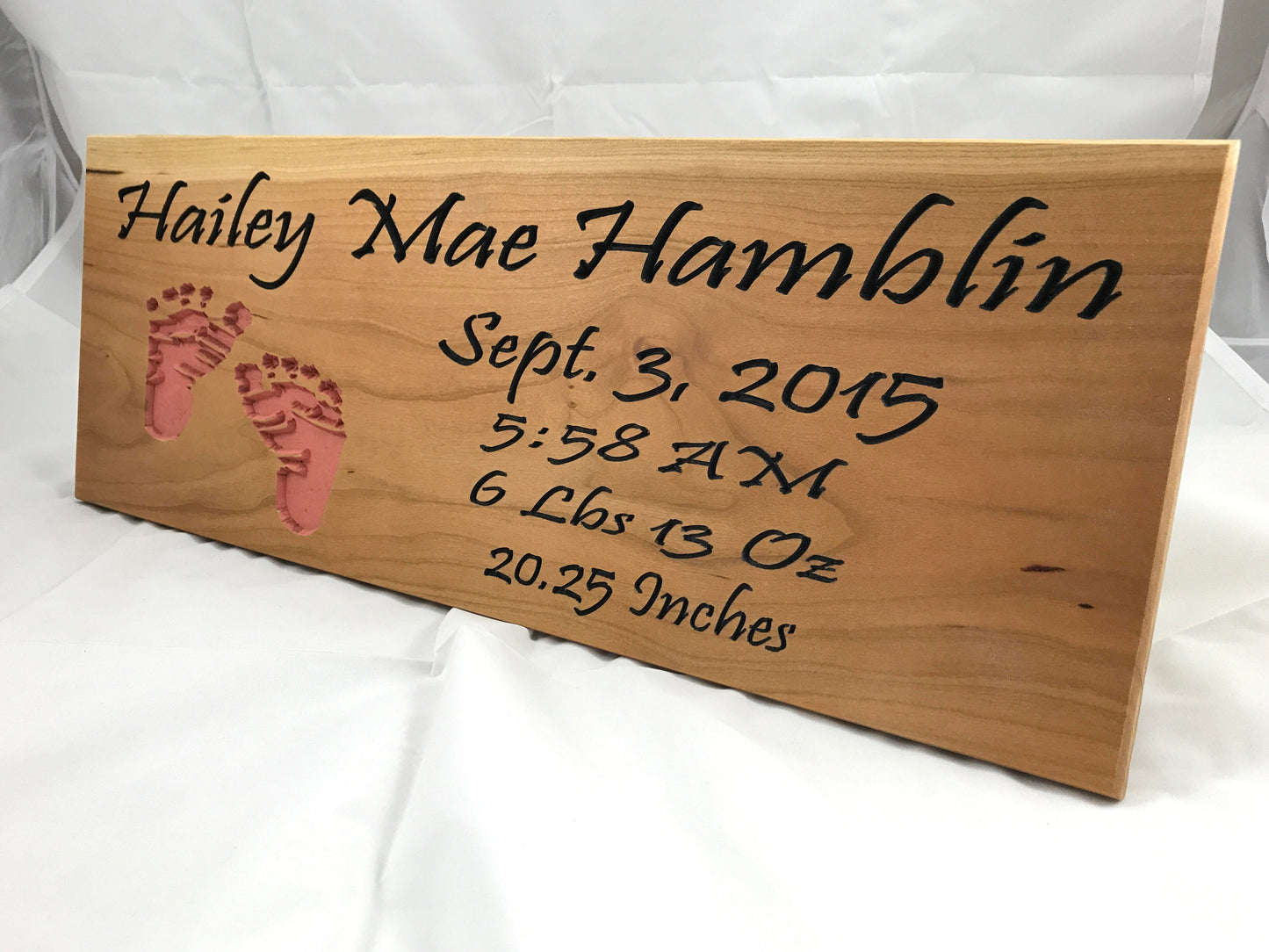 Nursery Decor Personalized Custom Baby Announcement Rustic Sign Christmas Mothers Day Gift for Her Wedding Gift Baby Shower Anniversary