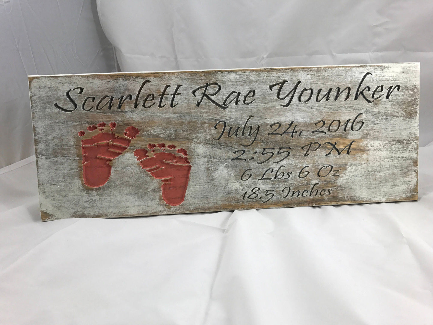 Nursery Decor Personalized Custom Baby Announcement Rustic Sign Christmas Mothers Day Gift for Her Wedding Gift Baby Shower Anniversary