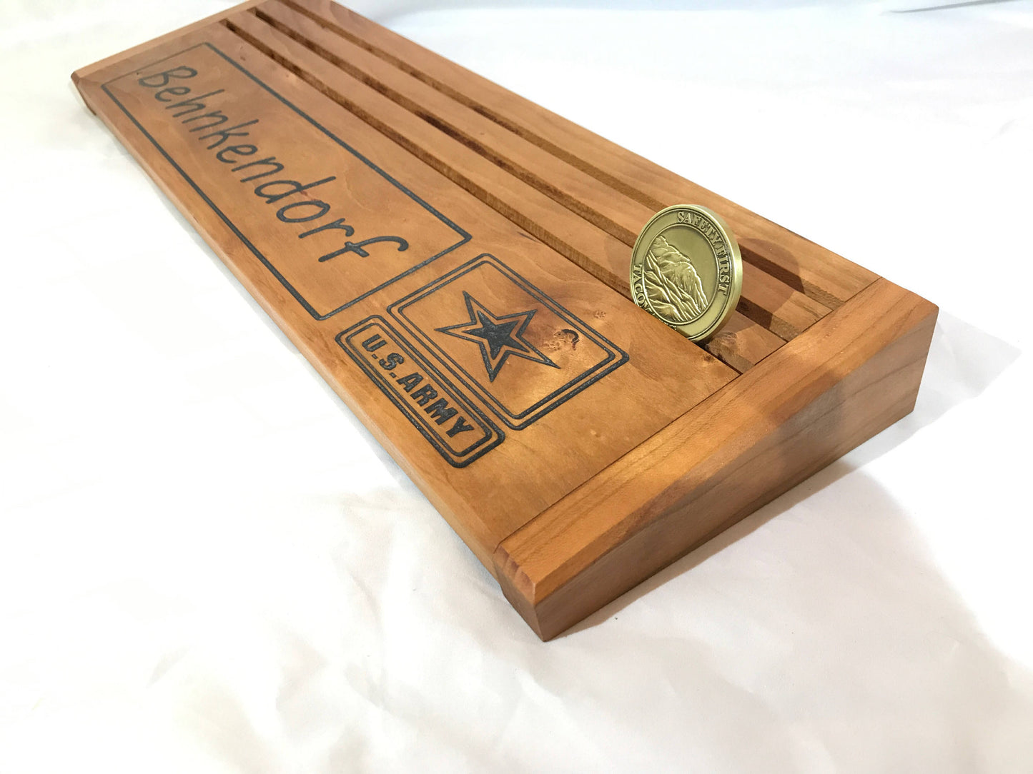 Personalized Engraved Military Challenge Coin Display Challenge Coin Holder Army Air Force Marines Navy Retirement Fathers Day Christmas