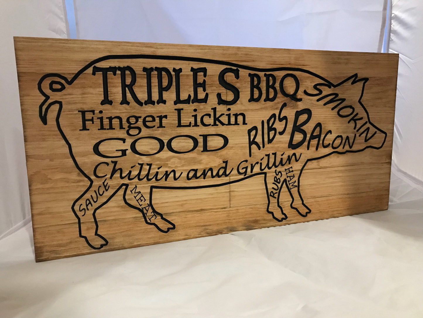 BBQ Sign, BBQ Theme, BBQ Decor, Barbecue Sign, Summer Time, Backyard, Fathers Day, Grill Master, Man Cave Sign, Gift for Dad, Rustic Sign