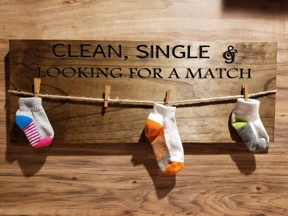 Laundry Room Decor, Lost Sock, Laundry Room Sign, Laundry Sign, Home Decor, Laundry Room Art, Clean Single Looking, Farmhouse decor