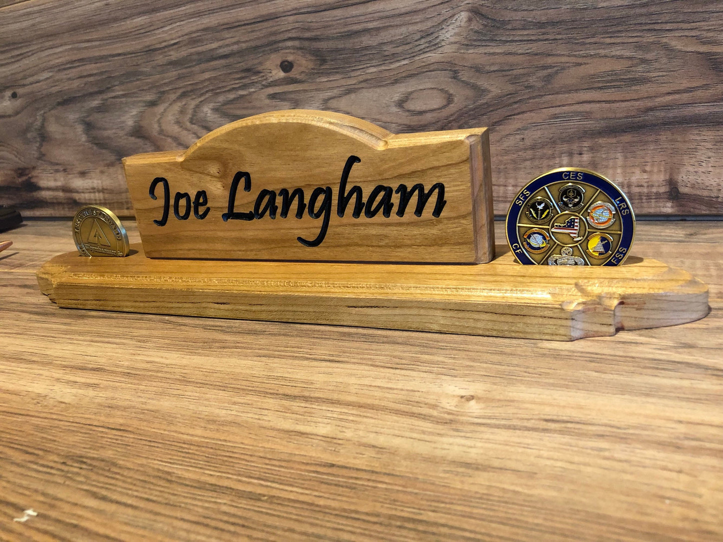 Personalized Military Challenge Coin Holder Army Air Force Marines Navy Christmas Retirement Graduation Fathers Day Mothers Day Engraved