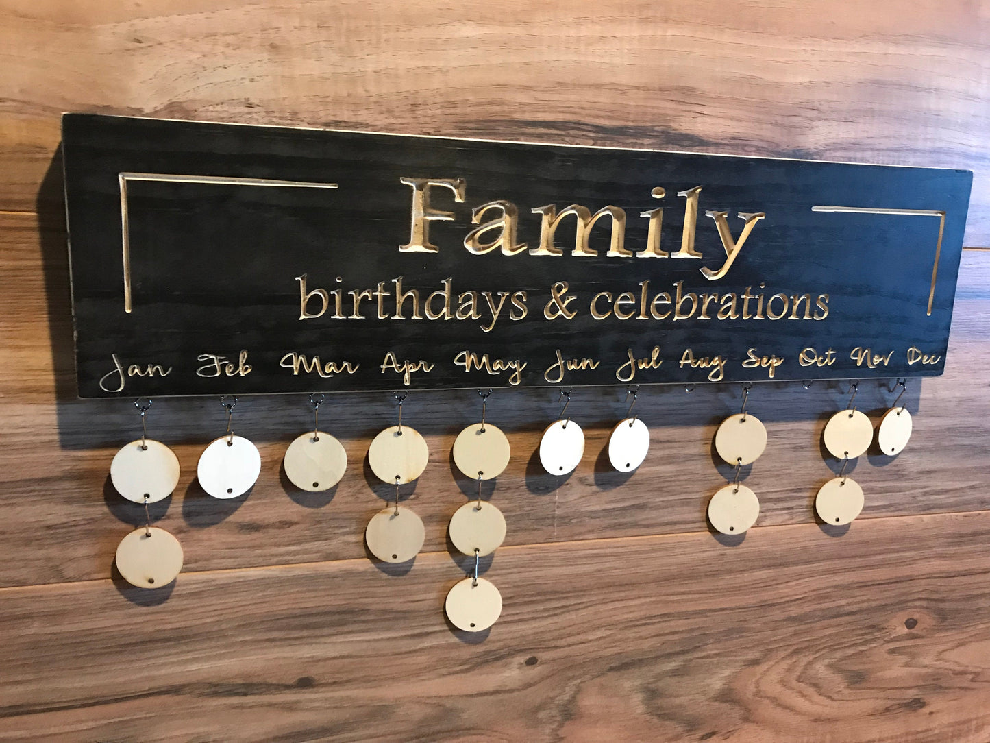Family Celebration Board Personalized Family Birthday Calendar Mothers Day Gift Housewarming Custom Sign Home Decor Shabby Chic