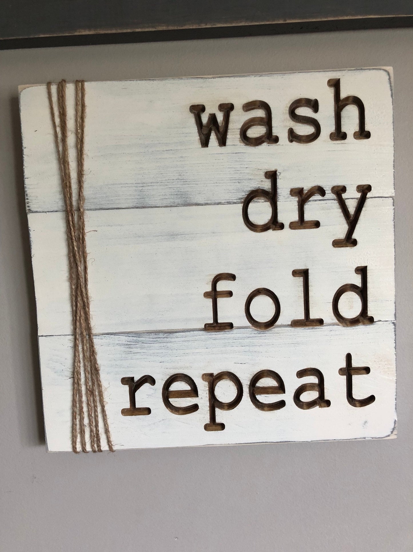 Laundry Room Decor Laundry Room Signs Wash Dry Fold Repeat Rustic Laundry Sign Set Shabby Chic Decor Reclaimed Wood Sign Farmhouse Sign