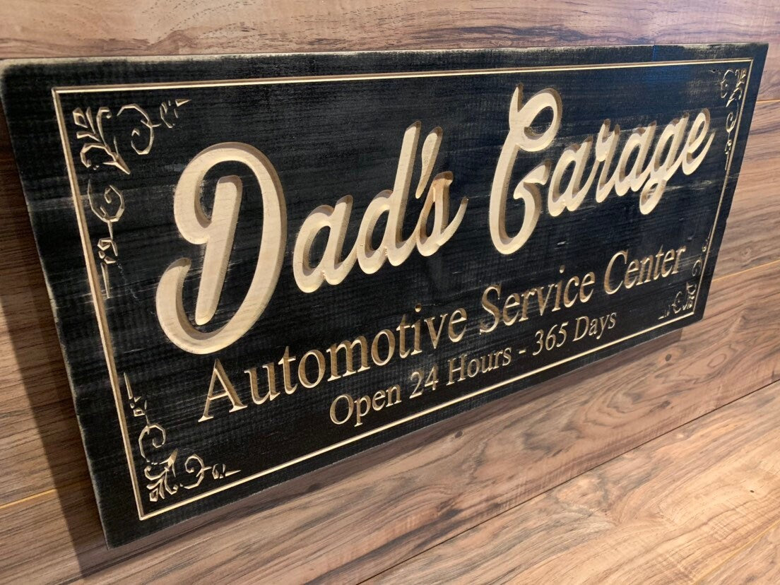 Gifts for Men Gifts For Him Husband Gift Custom Garage Sign Wooden Shop  Sign Personalized Man Birthday Gift Construction Wood Workshop Sign
