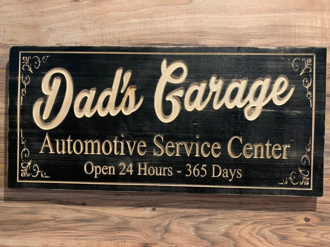Gifts for Men Gifts For Him Husband Gift Custom Garage Sign Wooden Shop Sign Personalized Man Birthday Gift Construction Wood Workshop Sign