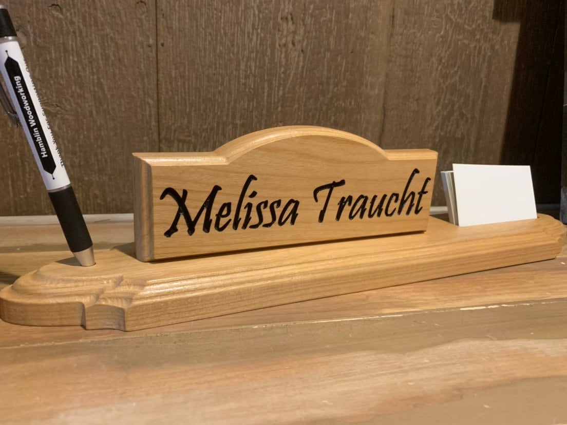 Desk Name Plate, Custom Name Sign, Personalized Wood Desk Name