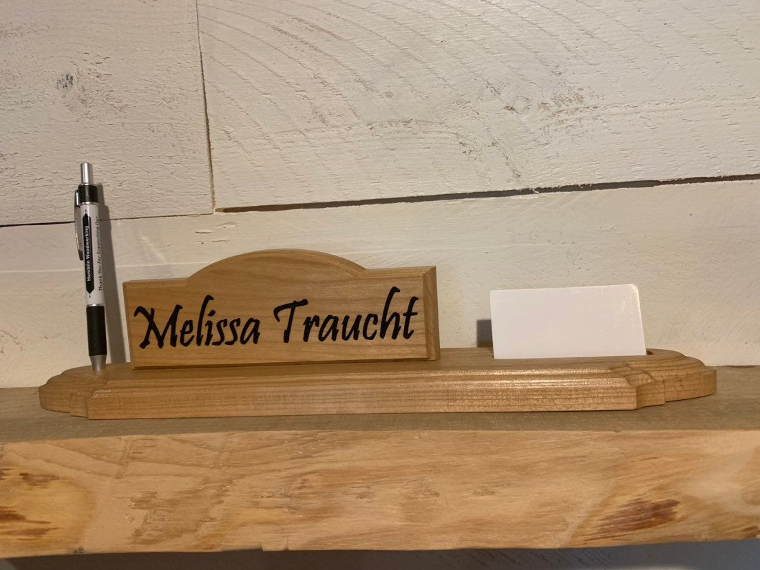 Desk Name Plate, Custom Name Sign, Personalized Wood Desk Name, Customized Cherry Desk Name, Executive Personalized Desk Name Plate