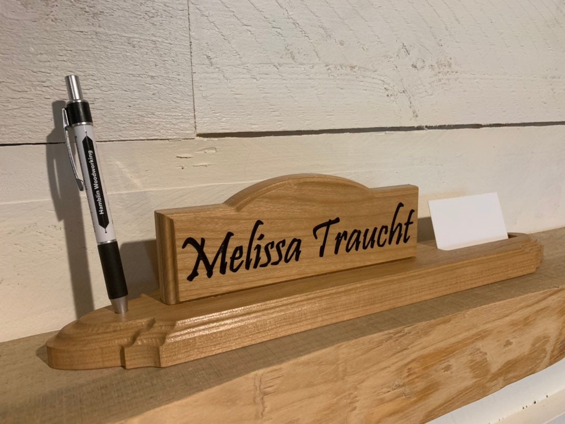 Desk Name Plate, Custom Name Sign, Personalized Wood Desk Name, Customized Cherry Desk Name, Executive Personalized Desk Name Plate