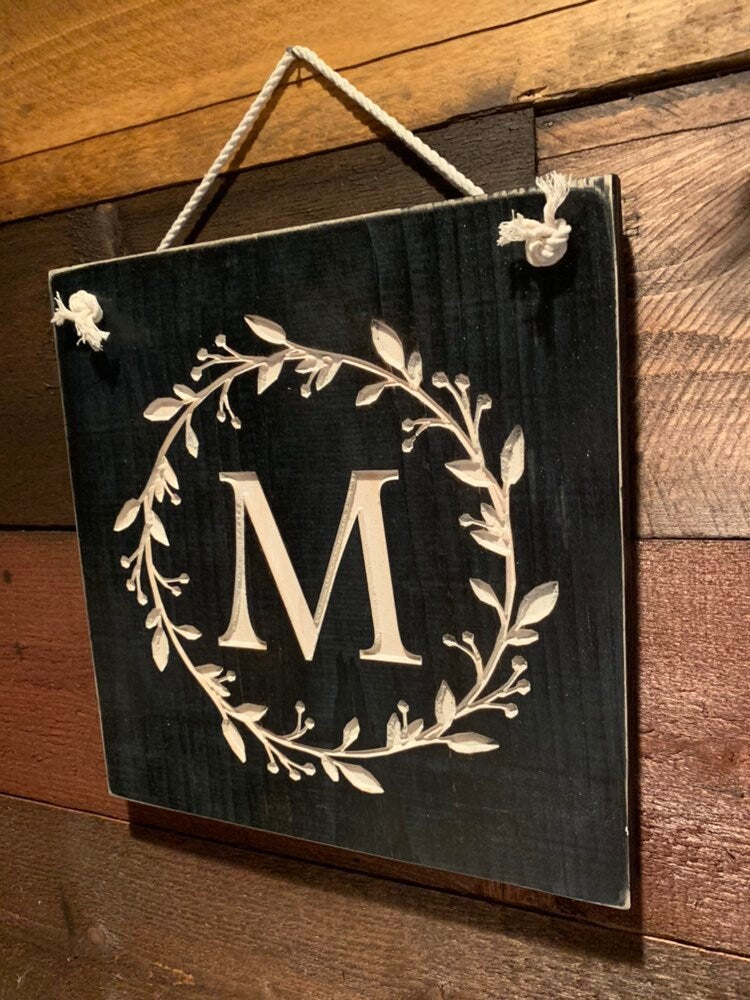 Monogram family sign, Farmhouse Sign, Wedding gift, rustic, Wood signs, Shabby Chic, home decor, anniversary, birthday, gifts for her
