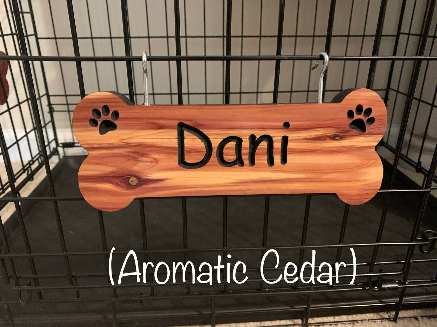 Custom Dog Bone Shaped Dog Name Tags, Personalized Pet Name Tag, Personalized Dog Name Sign, Carved Wood Signs