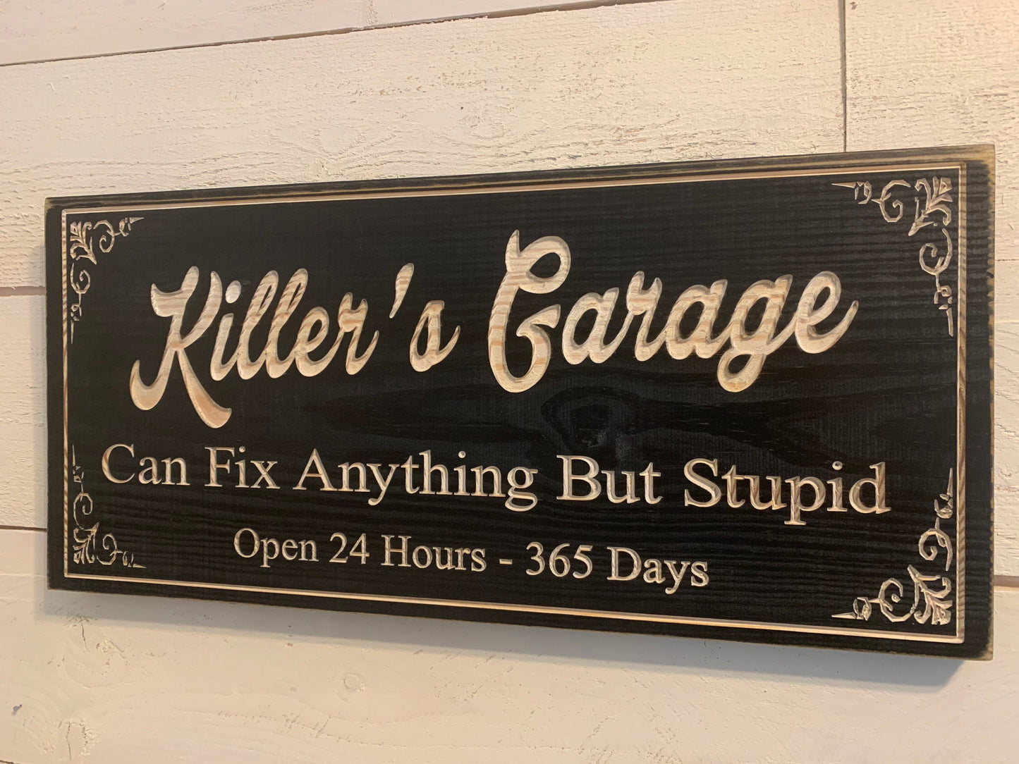 Gifts for Men Gifts For Him Husband Gift Custom Garage Sign Wooden Shop Sign Personalized Man Birthday Gift Construction Wood Workshop Sign
