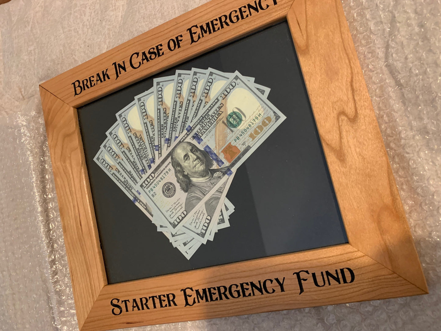 Emergency Fund Frame, Wedding Gift, Graduation Gift, Retirement Gift, New Baby, Ramsey