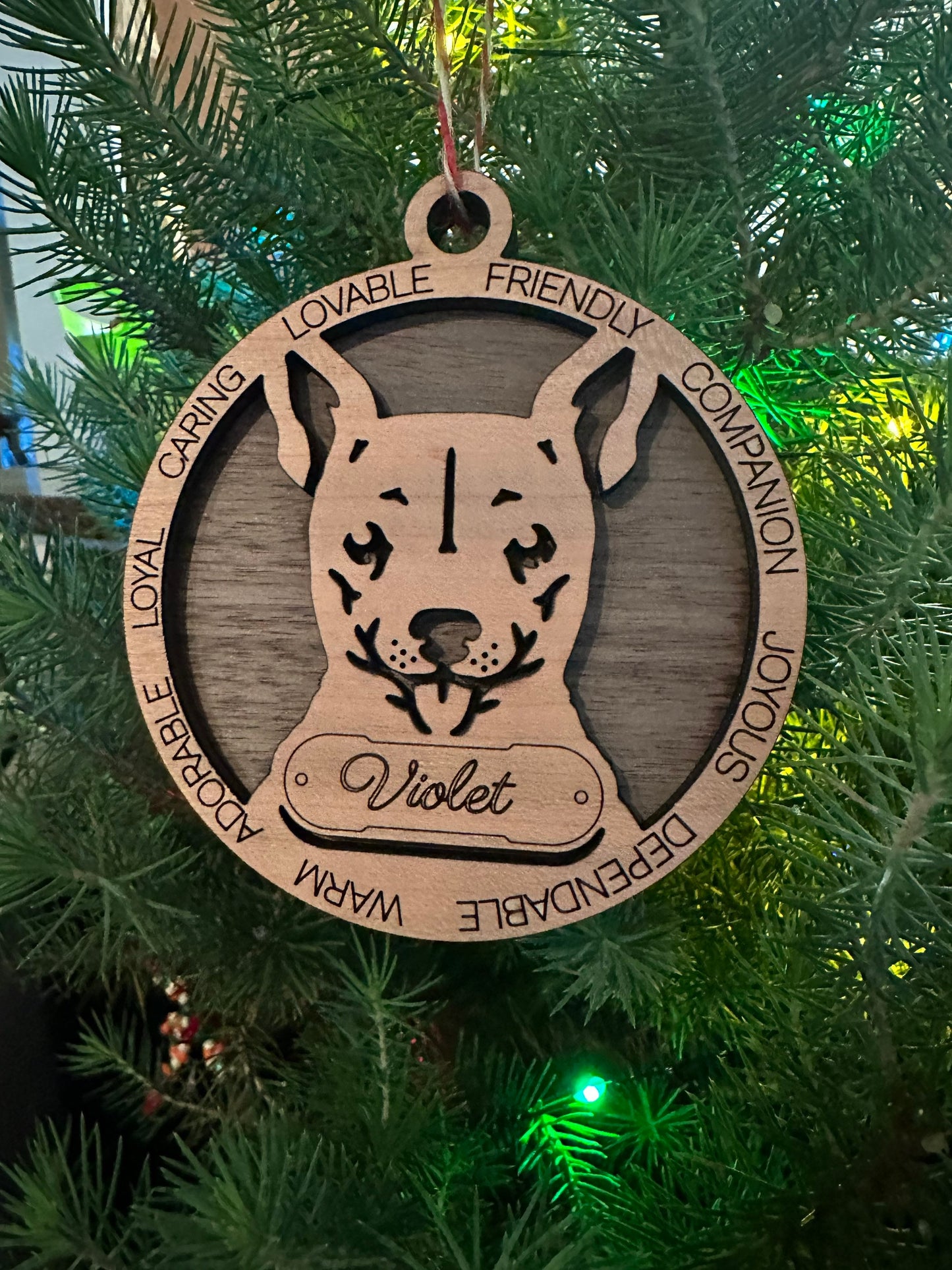 Wooden Dog Ornaments