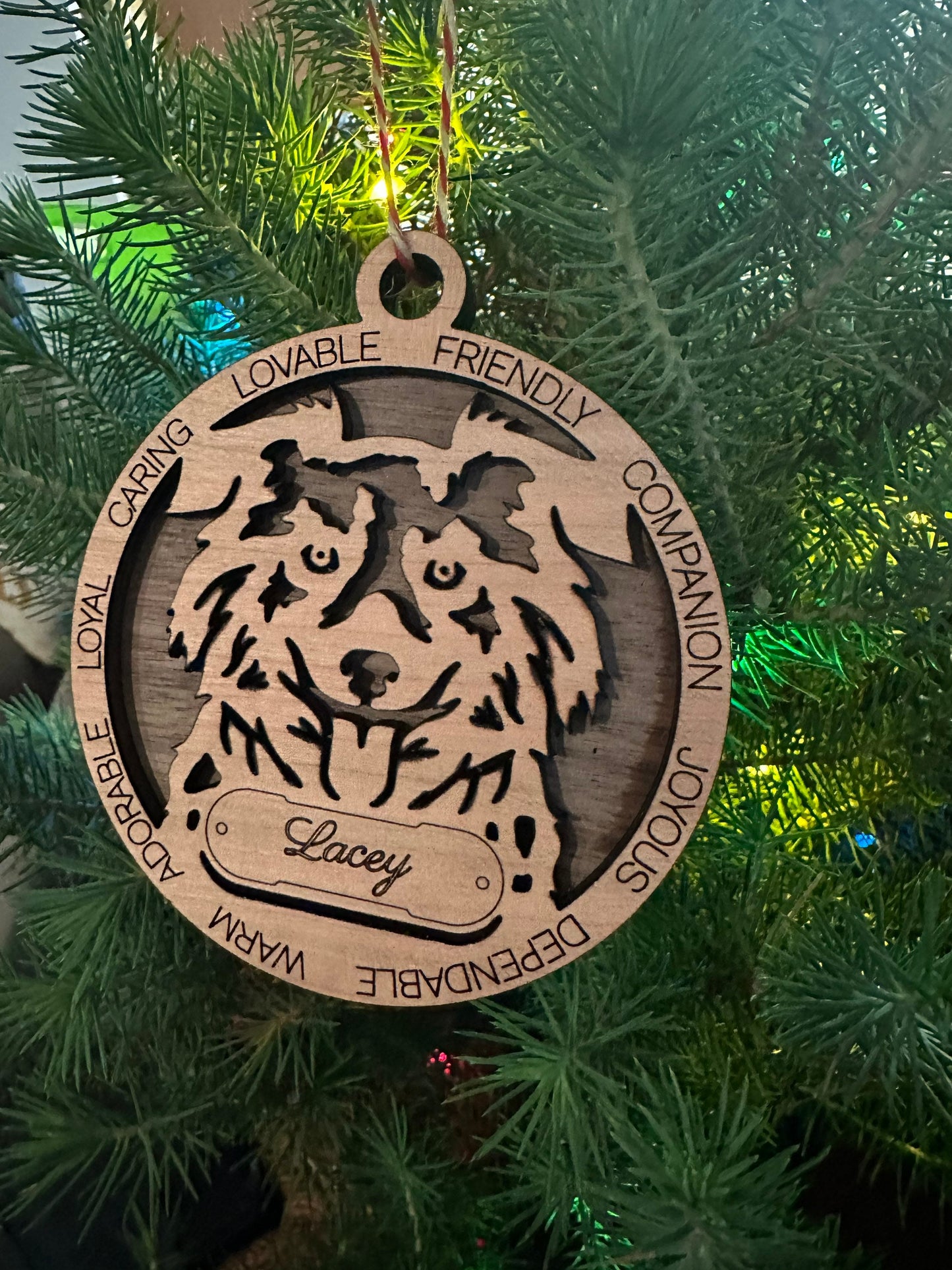 Wooden Dog Ornaments
