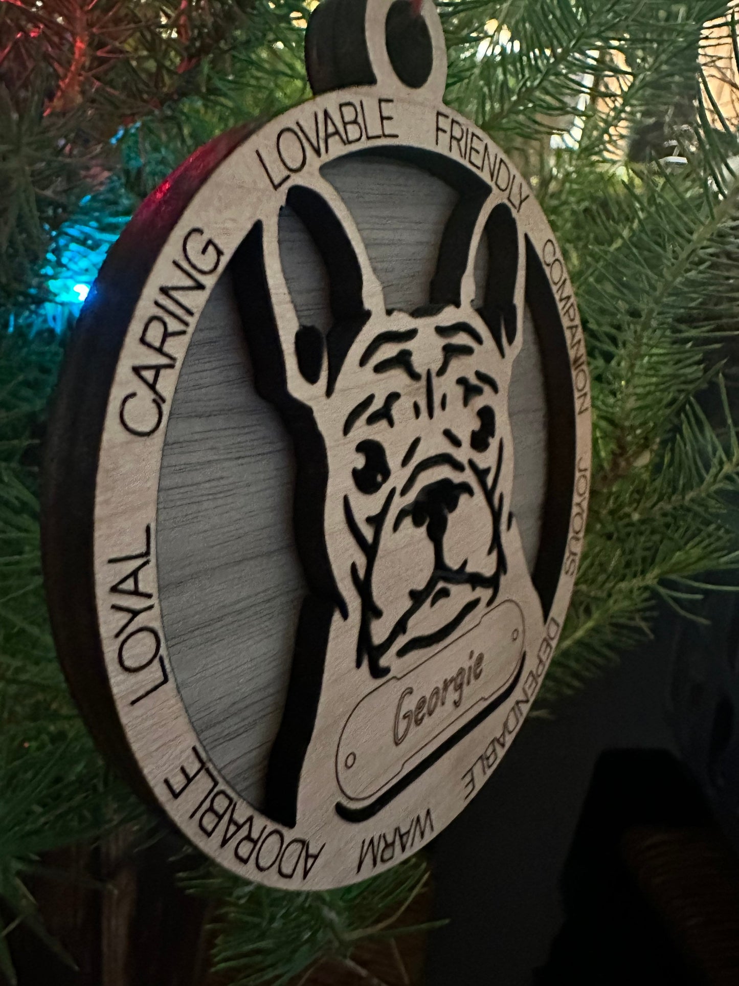 Wooden Dog Ornaments