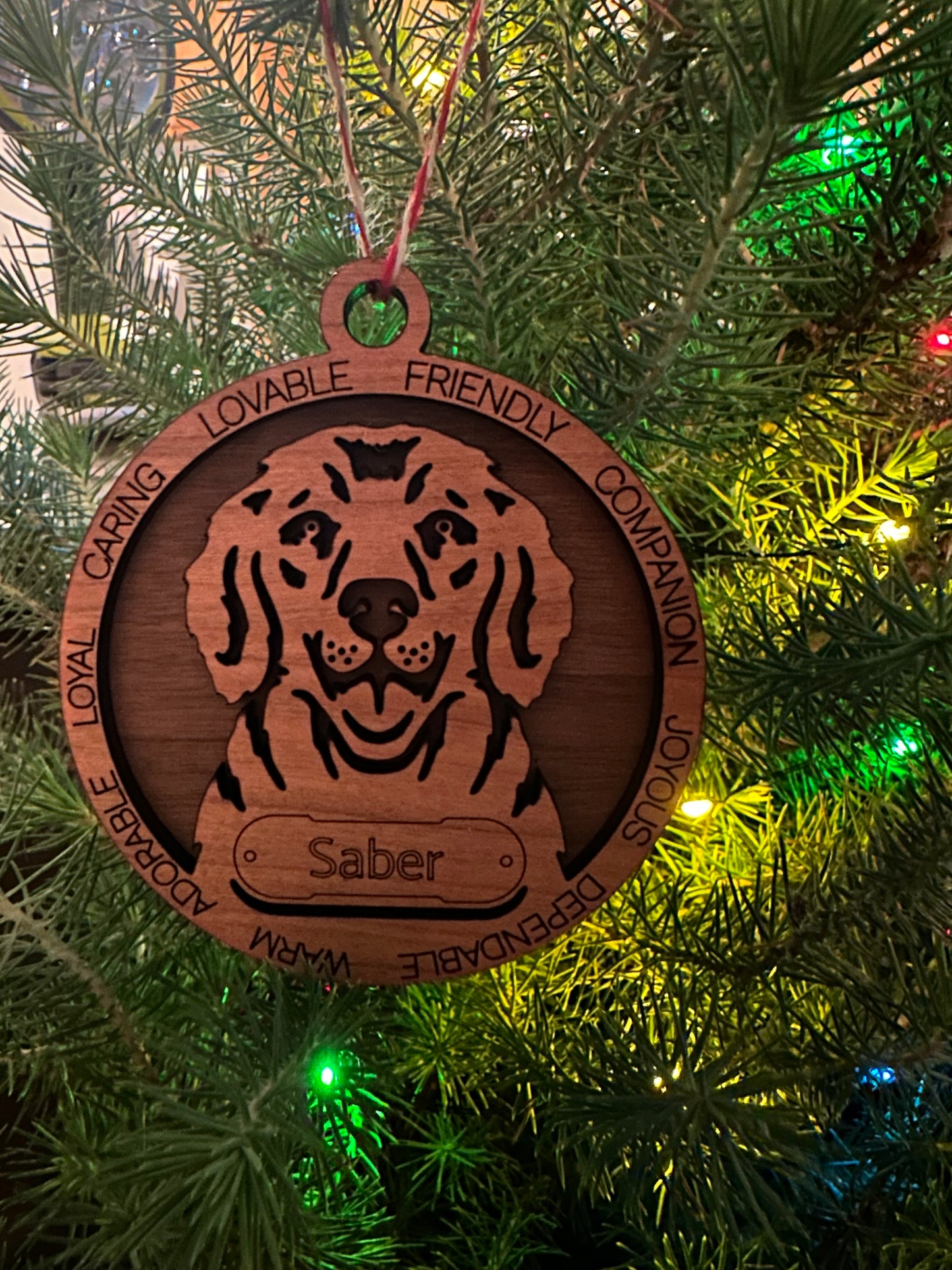 Wooden Dog Ornaments