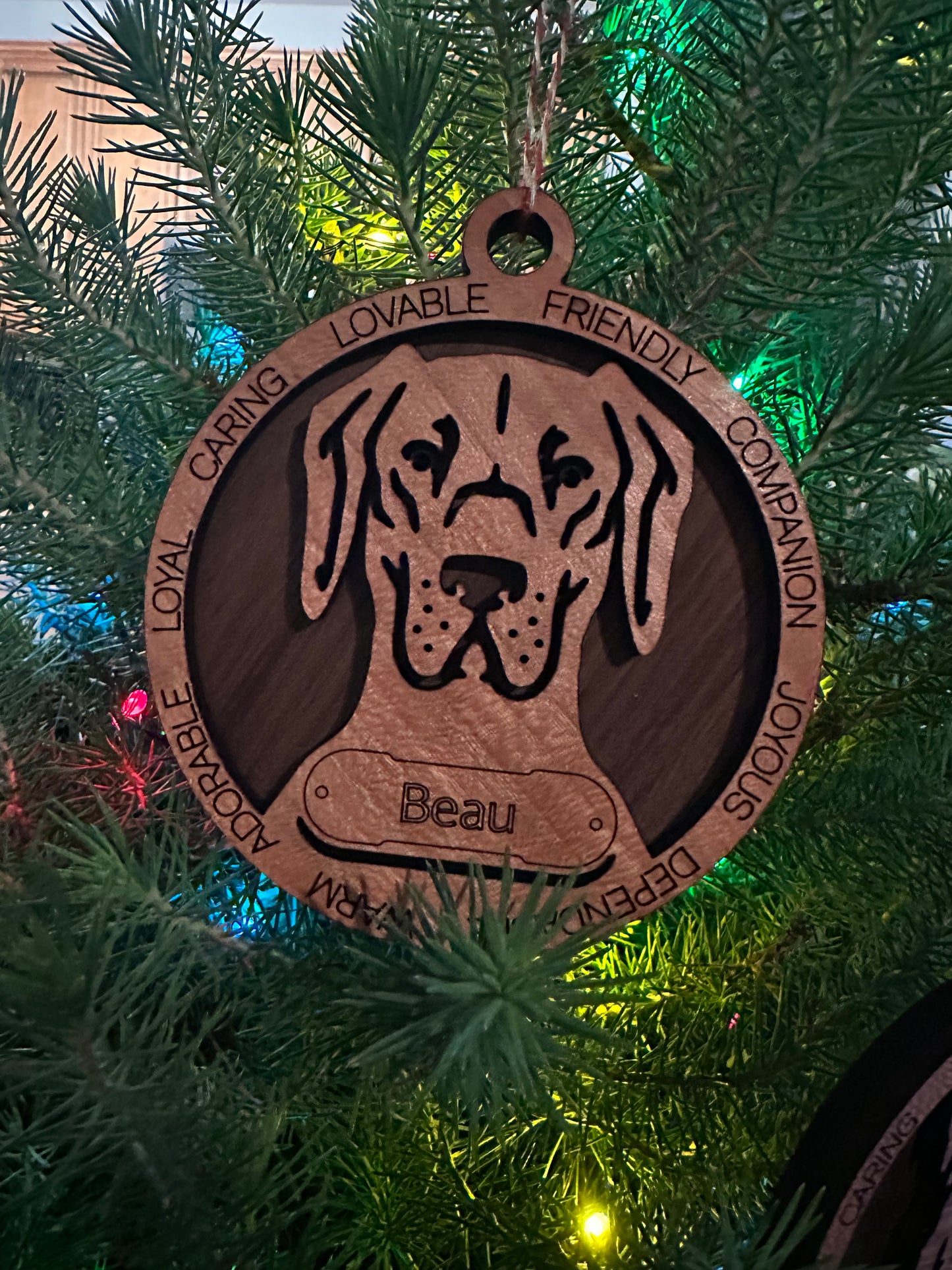Wooden Dog Ornaments