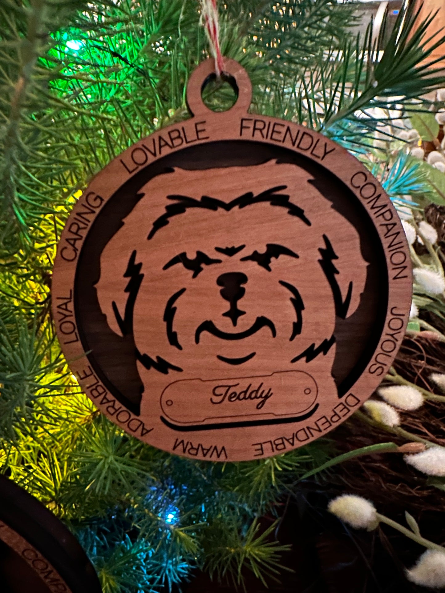Wooden Dog Ornaments