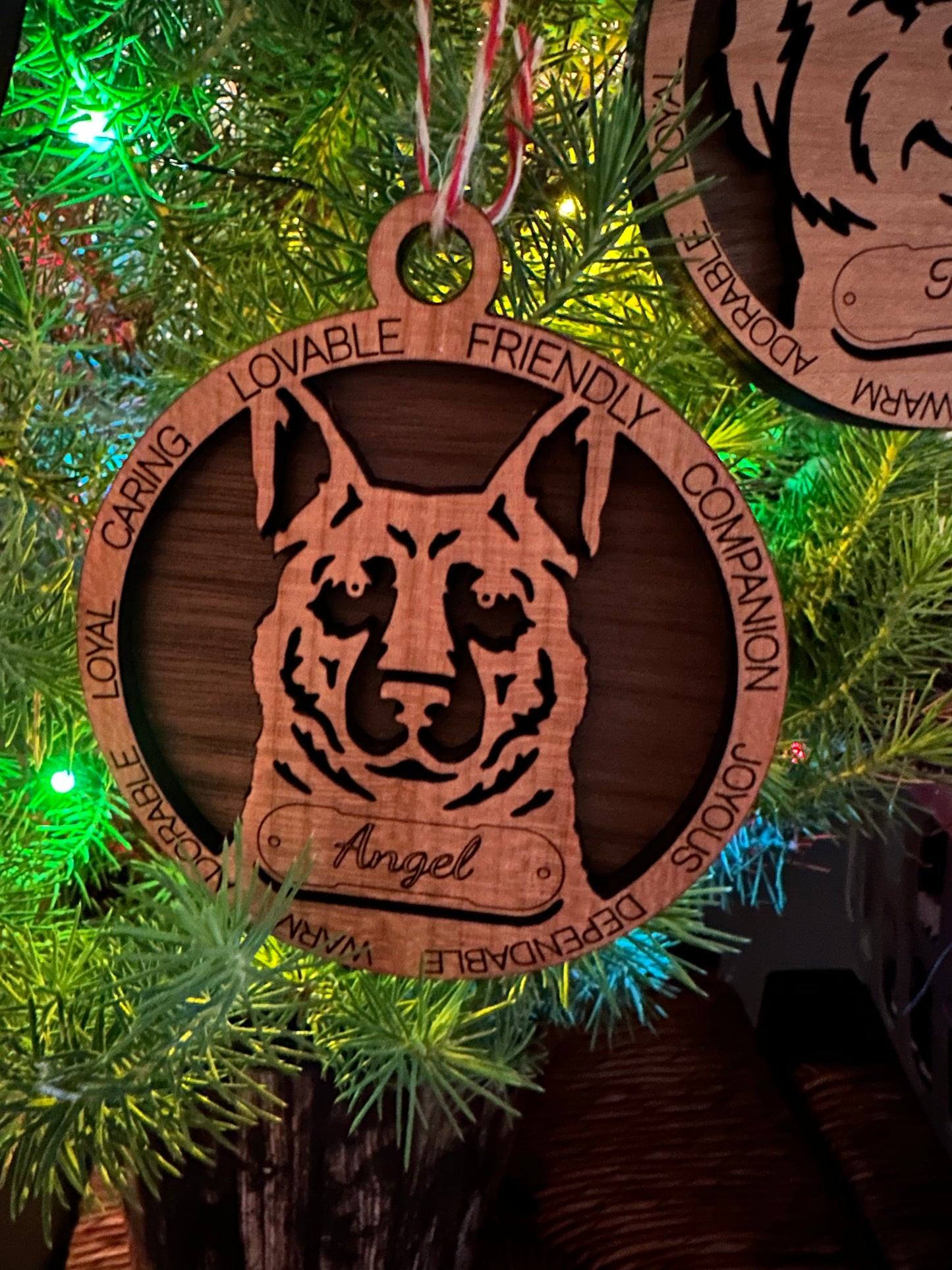 Wooden Dog Ornaments