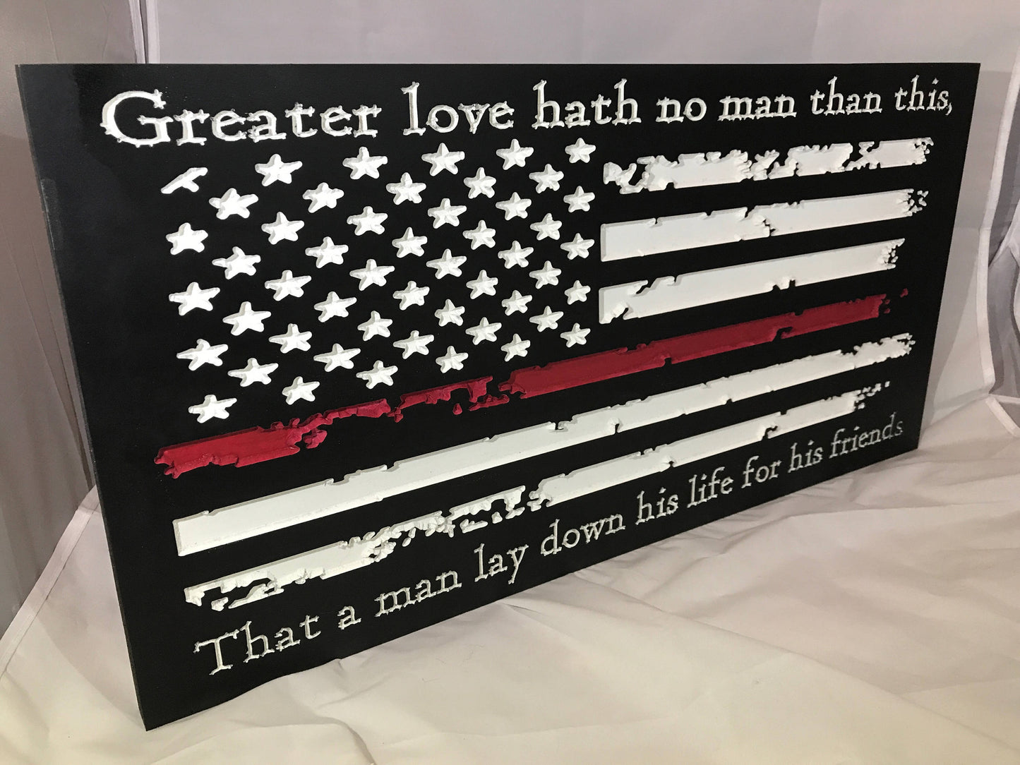 Firefighter Sign, Police Sign, Fireman, Police Officer, Firefighter Gift, Police Gift, Thin Red Line, Thin Blue Line, Firefighter Decor