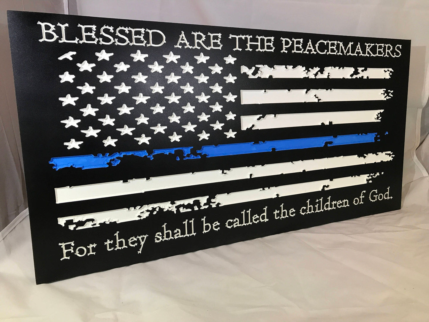 Personalized Police Officer Gifts Police Sign Rustic Thin Blue Line American Flag Home Decor Anniversary Fathers Day Christmas Graduation