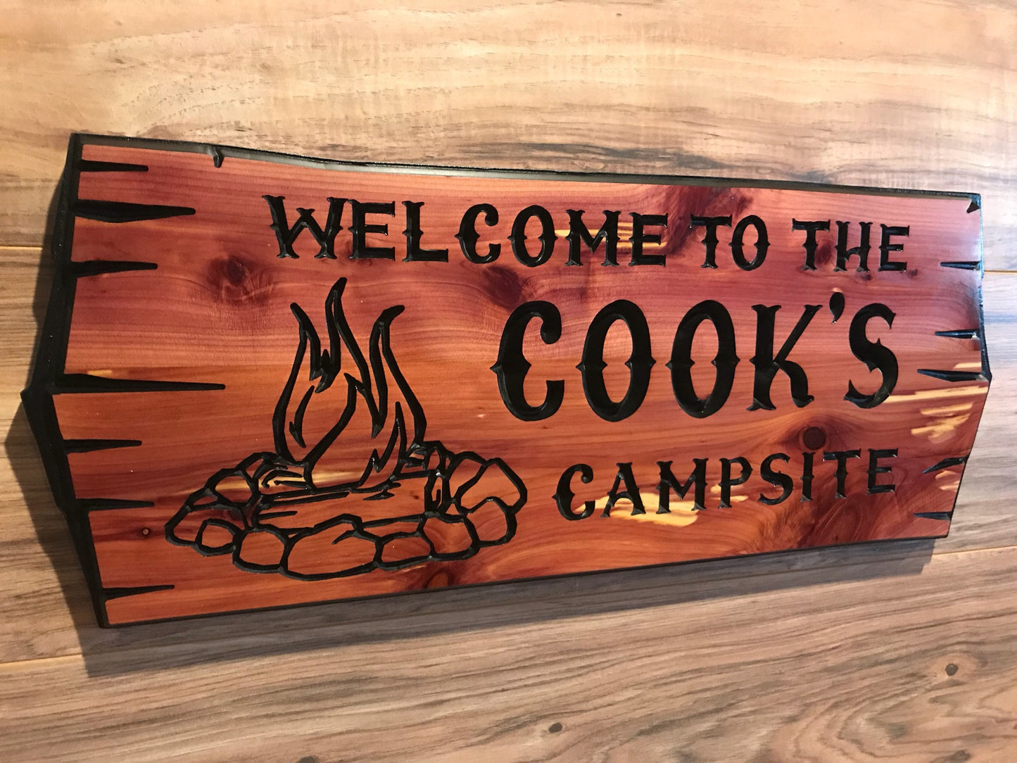 Personalized Cabin Retreat Sign Wooden Signs House Camp Sign Custom Outdoor Name Signs Custom Wood Signs Family Name Sign Campfire RV Sign
