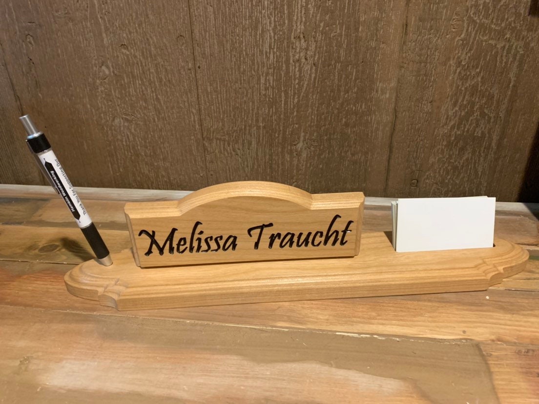 Desk Name Plate, Custom Name Sign, Personalized Wood Desk Name, Customized Cherry Desk Name, Executive Personalized Desk Name Plate