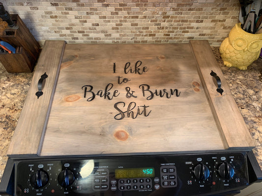 Personalized Carved Wooden Stove Cover, Kitchen Board, Wedding Gift, House Warming Gift, Anniversary Gift, Gas Stove Cover, Noodle Board