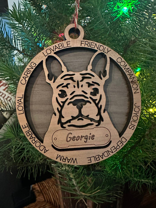 Wooden Dog Ornaments