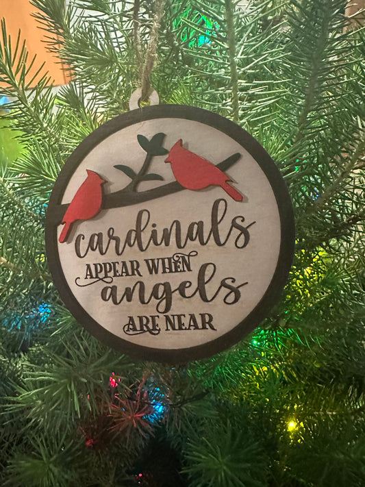 Cardinal Pair Christmas Ornament